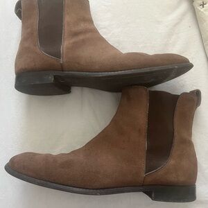 John Varvatos Suede Brown Chelsea Boots